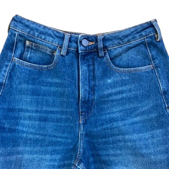 Diesel Hush Denim Barrel Jeans, Cropped Mid-Rise Rich Medium Wash, size 8 - Picture 5 of 14